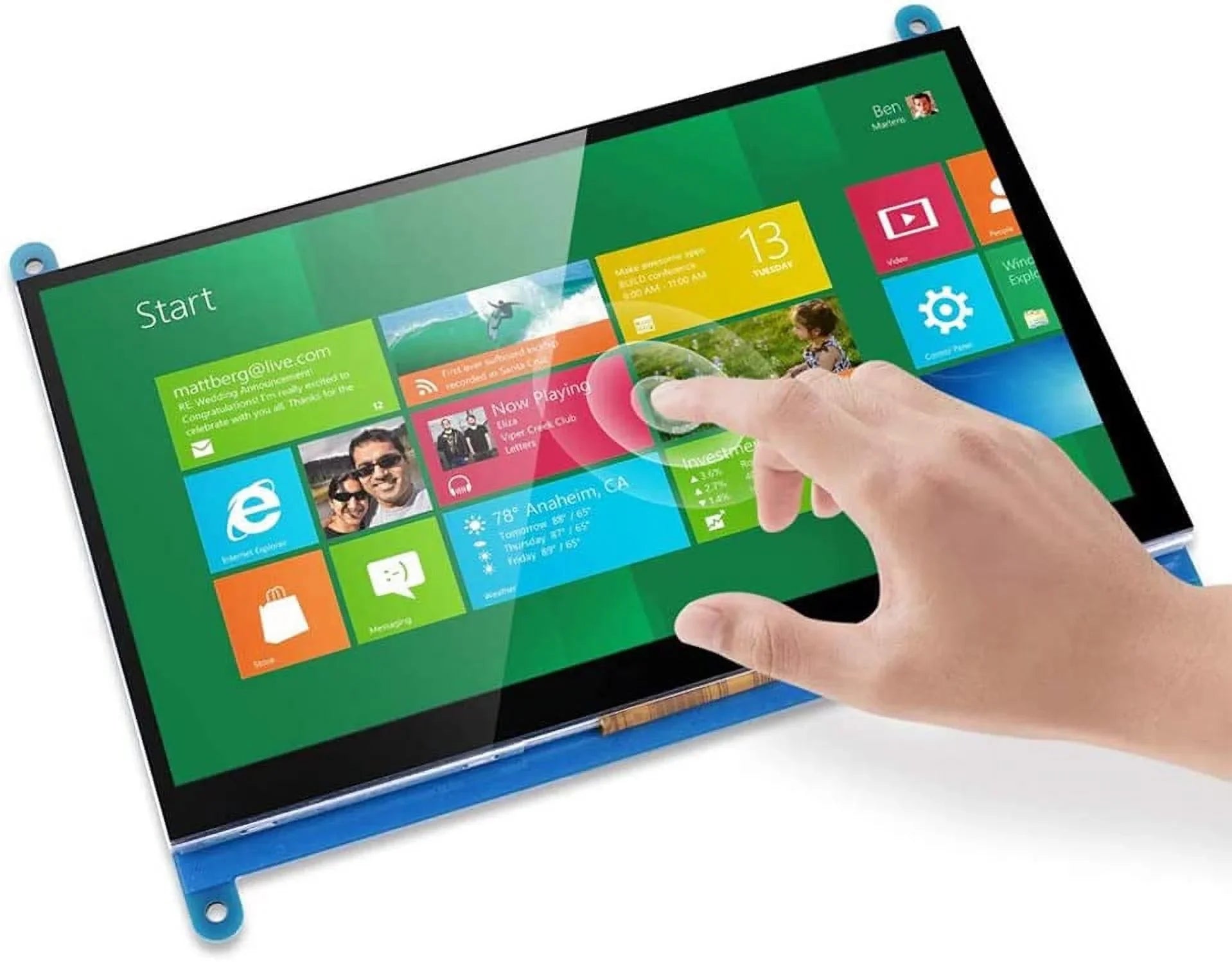 Treedix 7 inch Capacitive Touch Display LCD Display Monitor HDMI Module 1024x600 Compatible with Raspberry Pi 3B+/4B