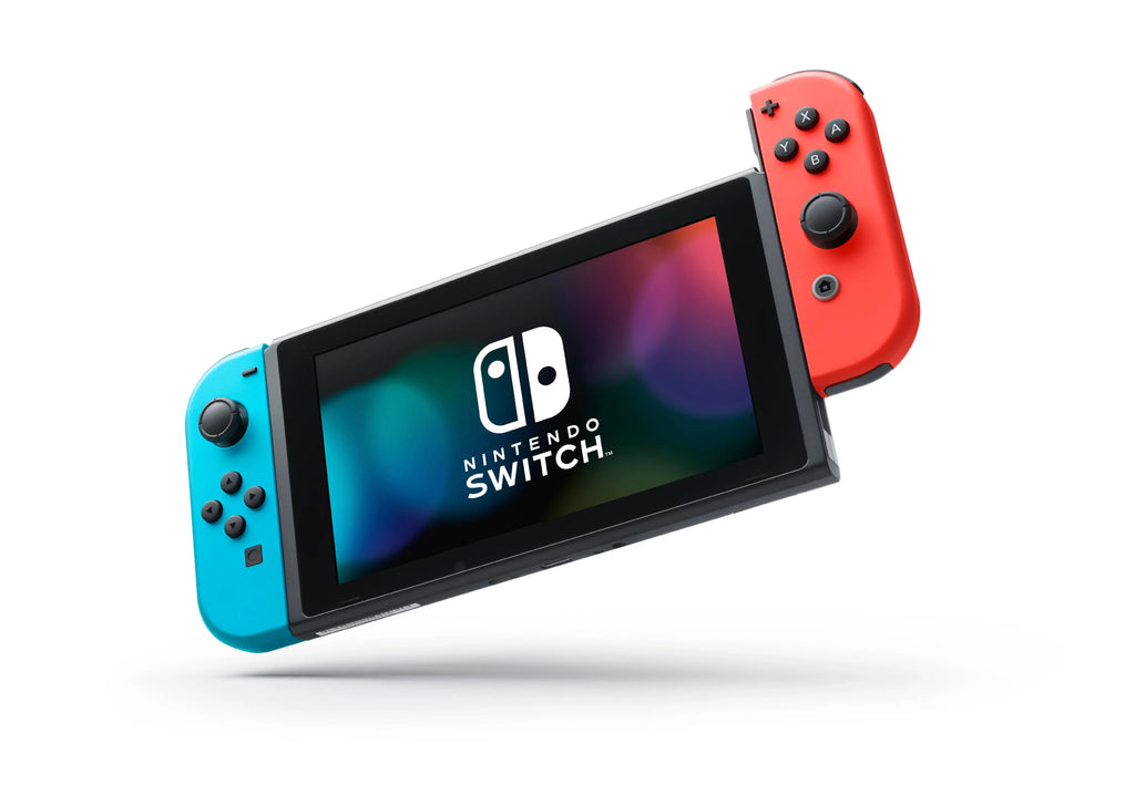 Nintendo Switch Gaming Console Neon Blue and Neon Red Joy-Con Bundle with Mario Kart Deluxe 8