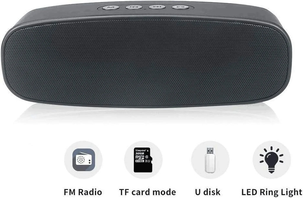 Totola Bluetooth Speaker with AUX/USB/TF Slot,Outdoor Portable Stereo Speaker with HD Audio,Enhanced