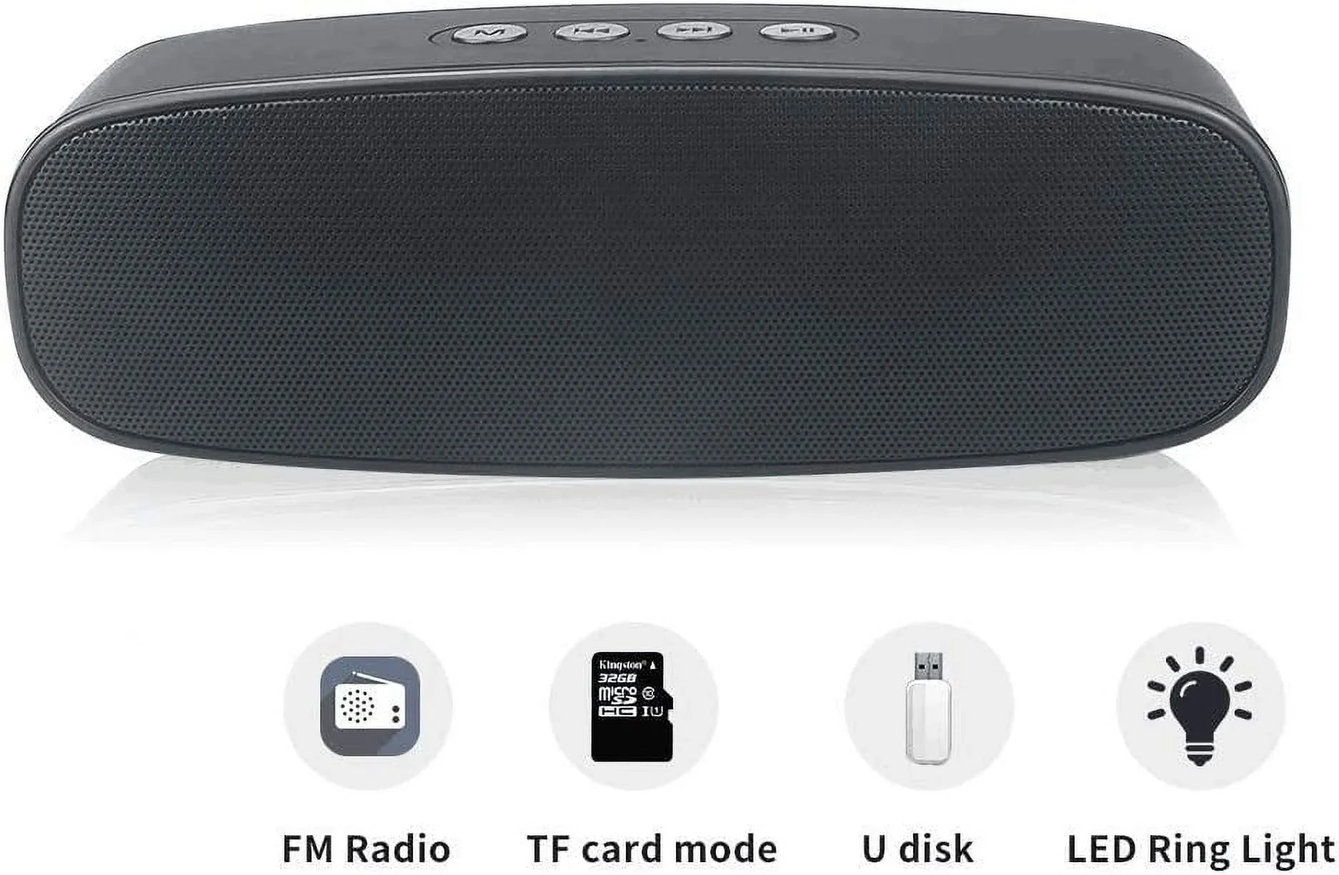 Totola Bluetooth Speaker with AUX/USB/TF Slot,Outdoor Portable Stereo Speaker with HD Audio,Enhanced