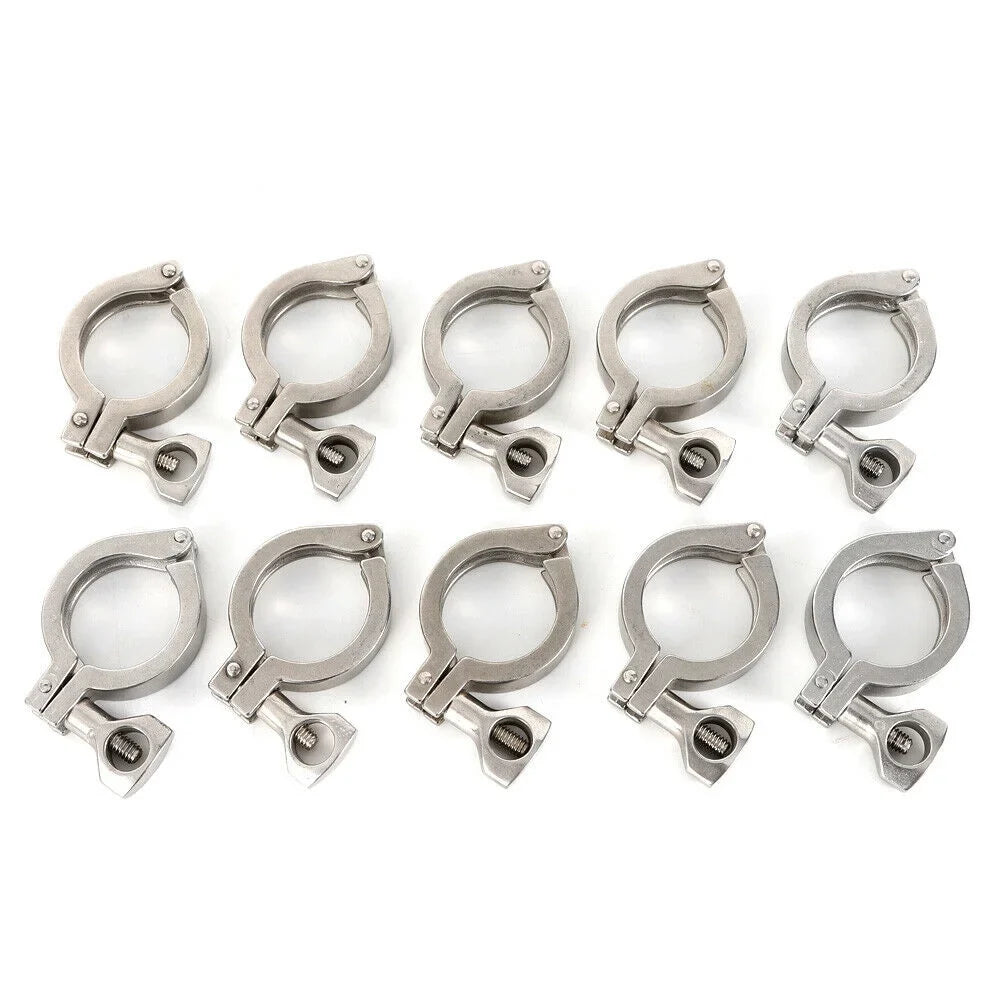 10PCS Stainless Steel Quick-loading Clamp for Machine Tools，Ships, Sewage Treatment Liquid Oil Gas for Soft or Hard Tube Links
