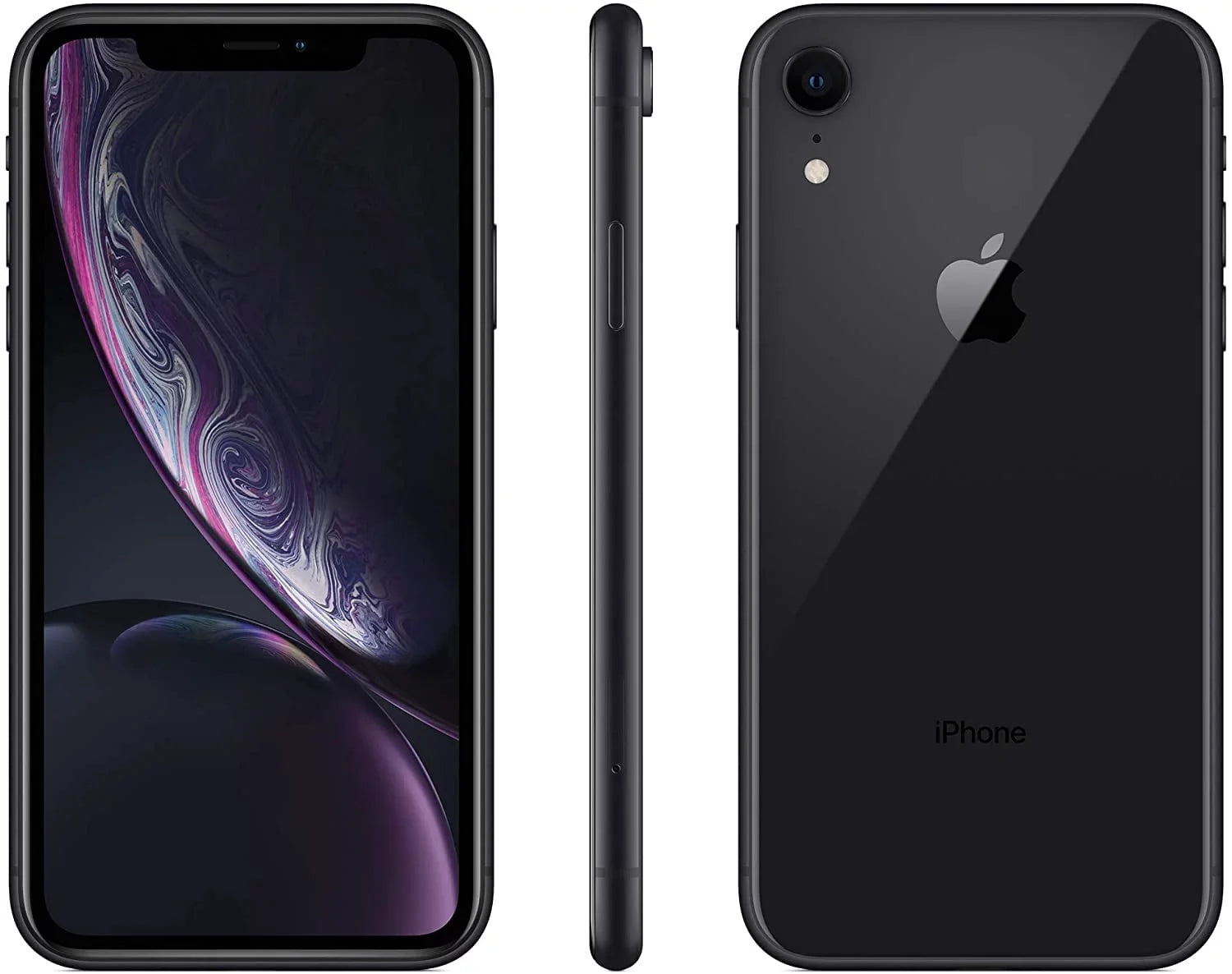 Restored iPhone XR A1984 (Fully Unlocked) 64GB Black (Grade A) w/ Wireless Charger (Refurbished)