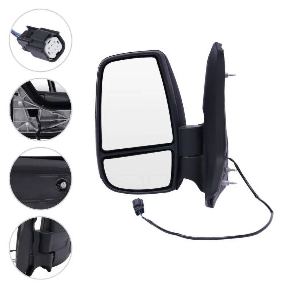 Front Left Side Rear View Mirror Black For Ford Transit 150 250 350 2015-2022