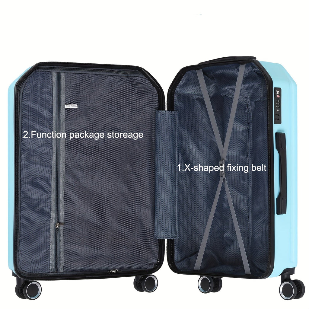 Travelhouse Hardshell Luggage 3-Piece Set: Suitcases with Spinner Wheels and TSA Lock in 20in, 24in, and 28in – Designed for Women