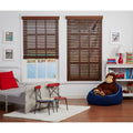 Regal Estate 64-inch Dark Oak Cordless Faux Wood Blind Custom 29.5 x 64