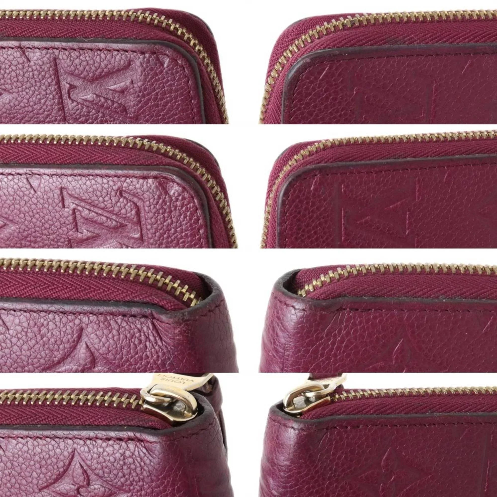 Pre-Owned LOUIS VUITTON Louis Vuitton Zippy Wallet Long Monogram Amplant Cherry Berry M68571 (Fair)