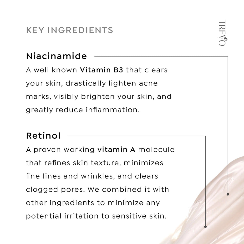 Trevo Peptide Hydrating + Firming Night Cream, Advance Anti Aging & Skin Firming Moisturizer With Natural Peptides, Retinol & Niacinamide (Vitamin B3), Reduce Fine Lines, Anti Inflammation, 50g/1.8oz
