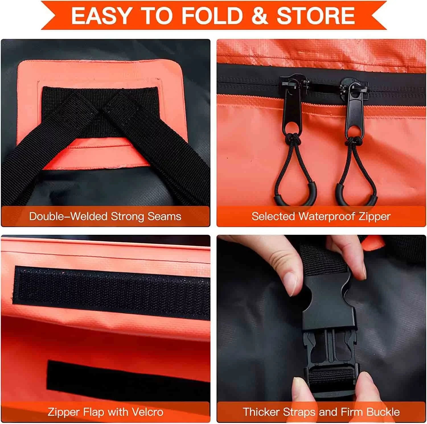 Cyfie Rooftop Cargo Bag for Car,SUV Car Top Carrier 15Cu. ft for All Cars with/Without Rack, Fluid & Tearproof, Includes Anti-Slip Mat, 8 Reinforced Straps, 6 Door Hooks, Storage Bag
