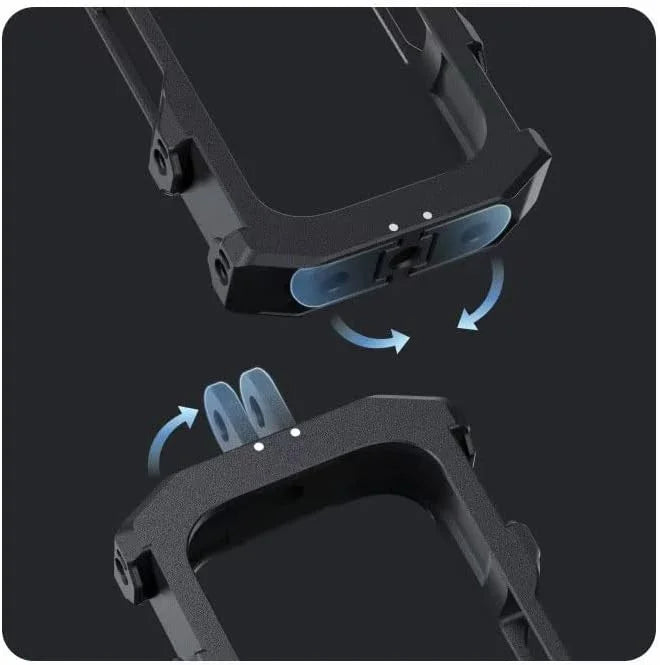 Aluminum Alloy Utility Frame Cage for Insta360 X3 Cold Shoe Bezel Mount Protective Case Frame Panoramic Action Camera Accessories