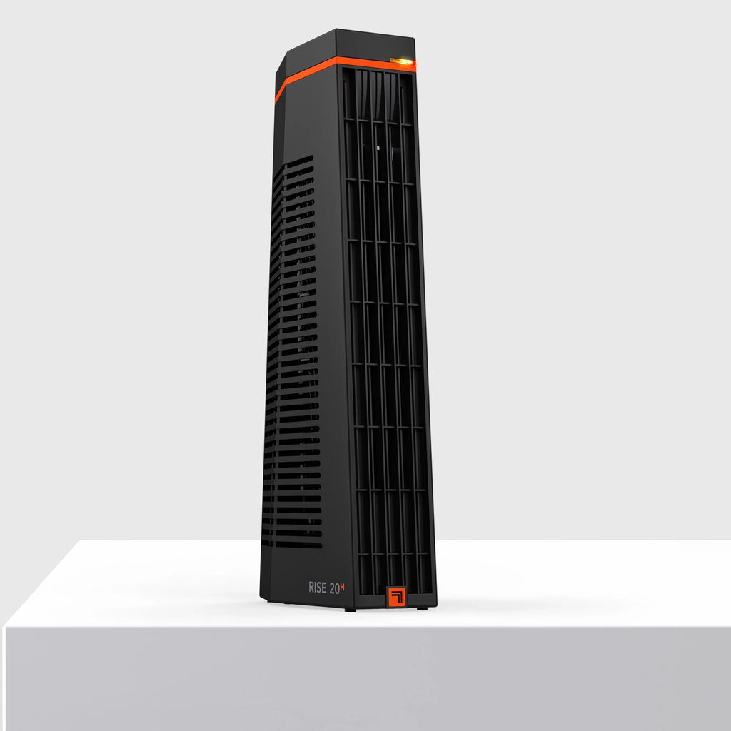 Sharper Image Rise 20H Indoor Tower Heater, 3 Heat Settings, Black, New