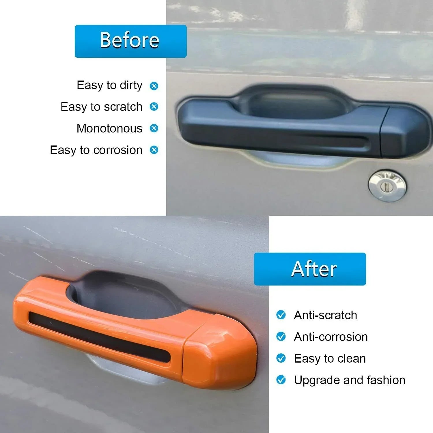 Teledu 10X Door & Tailgate Handle Cover Trim JLU 4Door