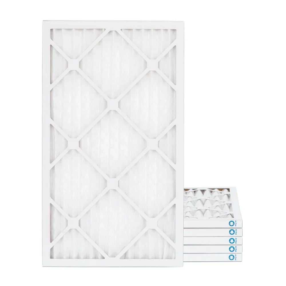 Pamlico Air 16x25x1 MERV 8 Pleated AC Furnace Air Filters. Quantity 6. (Actual Size: 15.5 x 24.5 x 0.75 Inches)