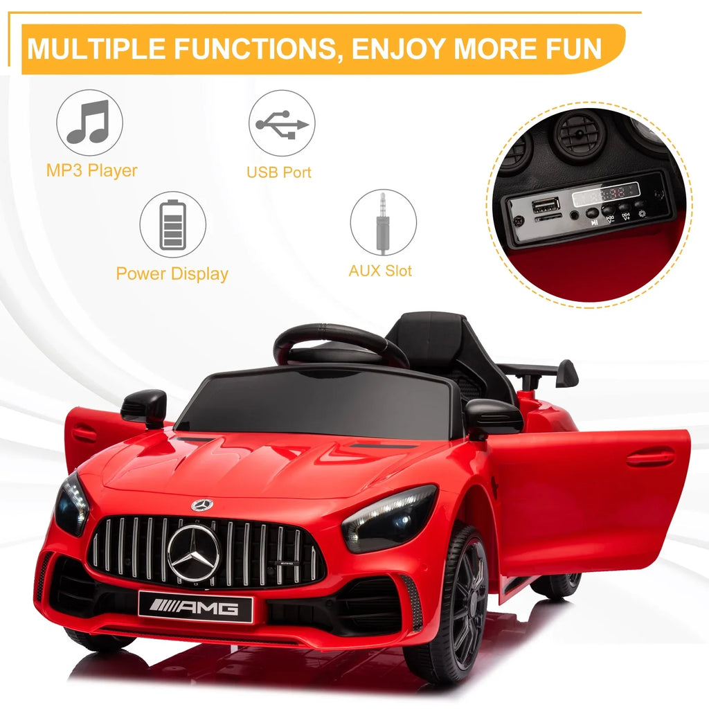 LEADZM Dual Drive 12V 4.5Ah Sports Car - Red - 26.9 - Experience the thrill of driving our realistic Mercedes-Benz Sports Car!