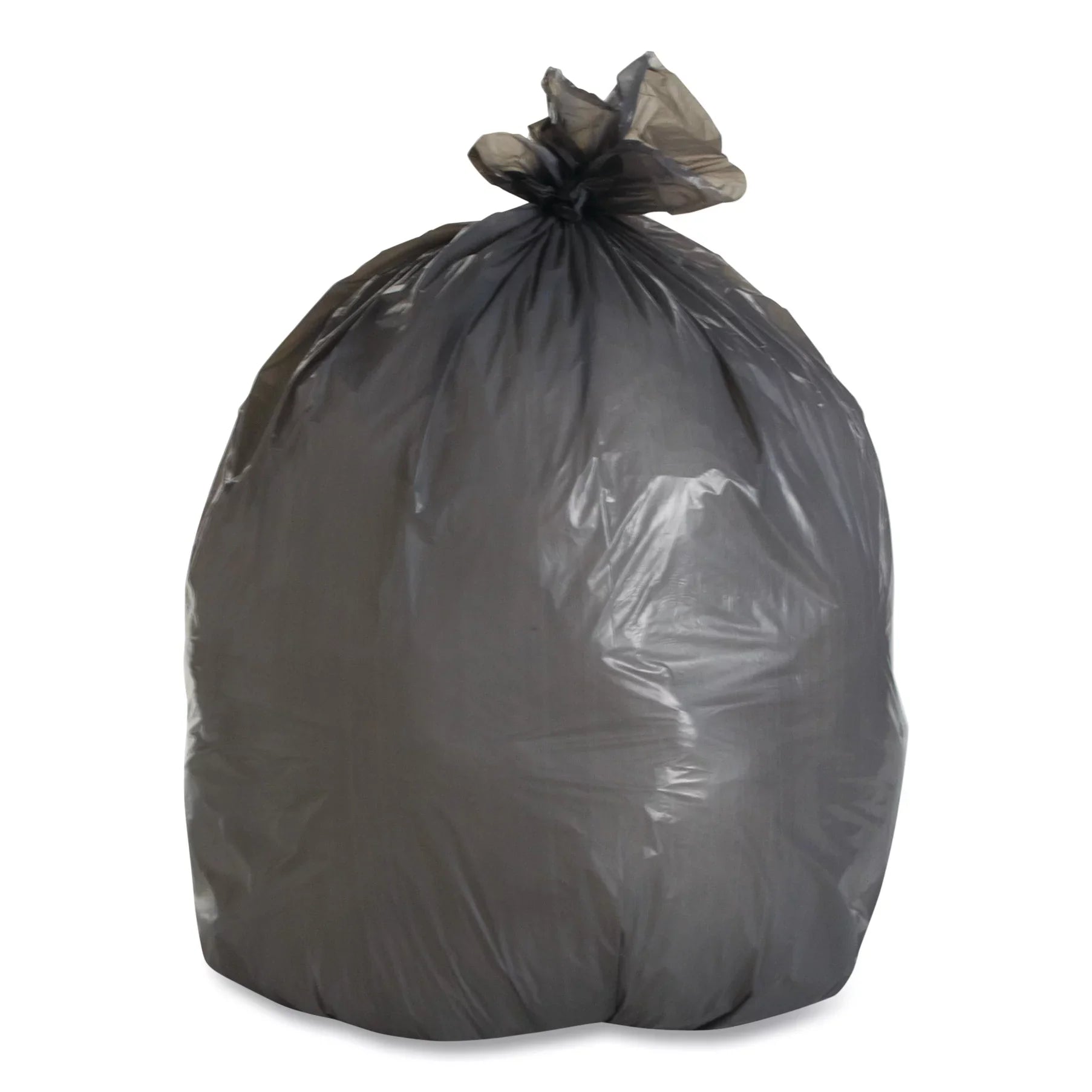 Boardwalk Linear Low Density Industrial Trash Bags, 56 gal, 1.3 mil, 43 x 47, Gray, 100/Carton