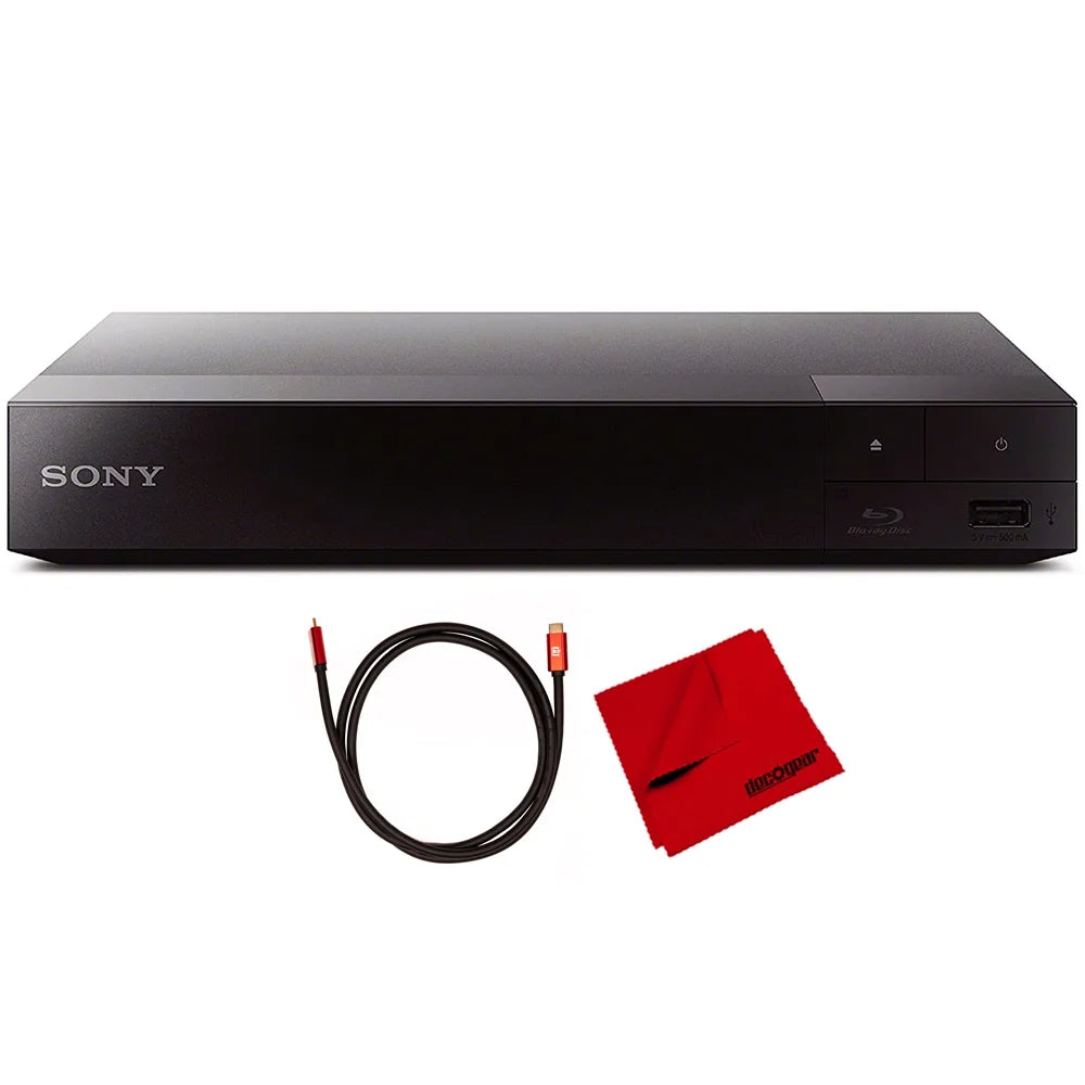 BDPBX370 Streaming Blu-Ray Disc Player with WiFi Bundle with Deco Gear 6FT Universal 4K HDMI 2.0 Cable with 28AWG Pure Alloy Conductors and Microfiber Cleaning Cloth