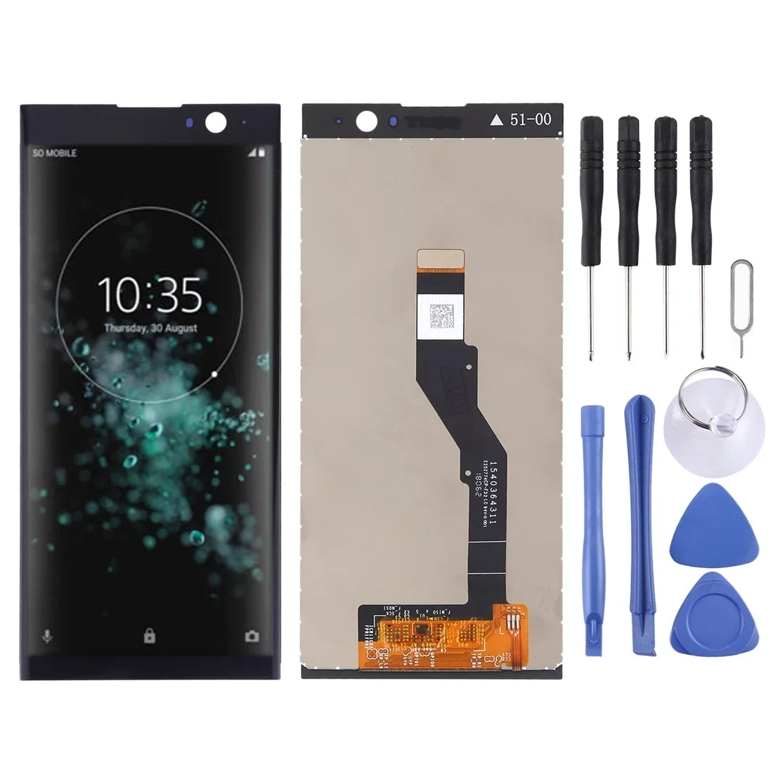 Cellphone Repair Parts OEM LCD Monitor for Xperia XA2 Plus with Digitizer Full Assembly(Black)