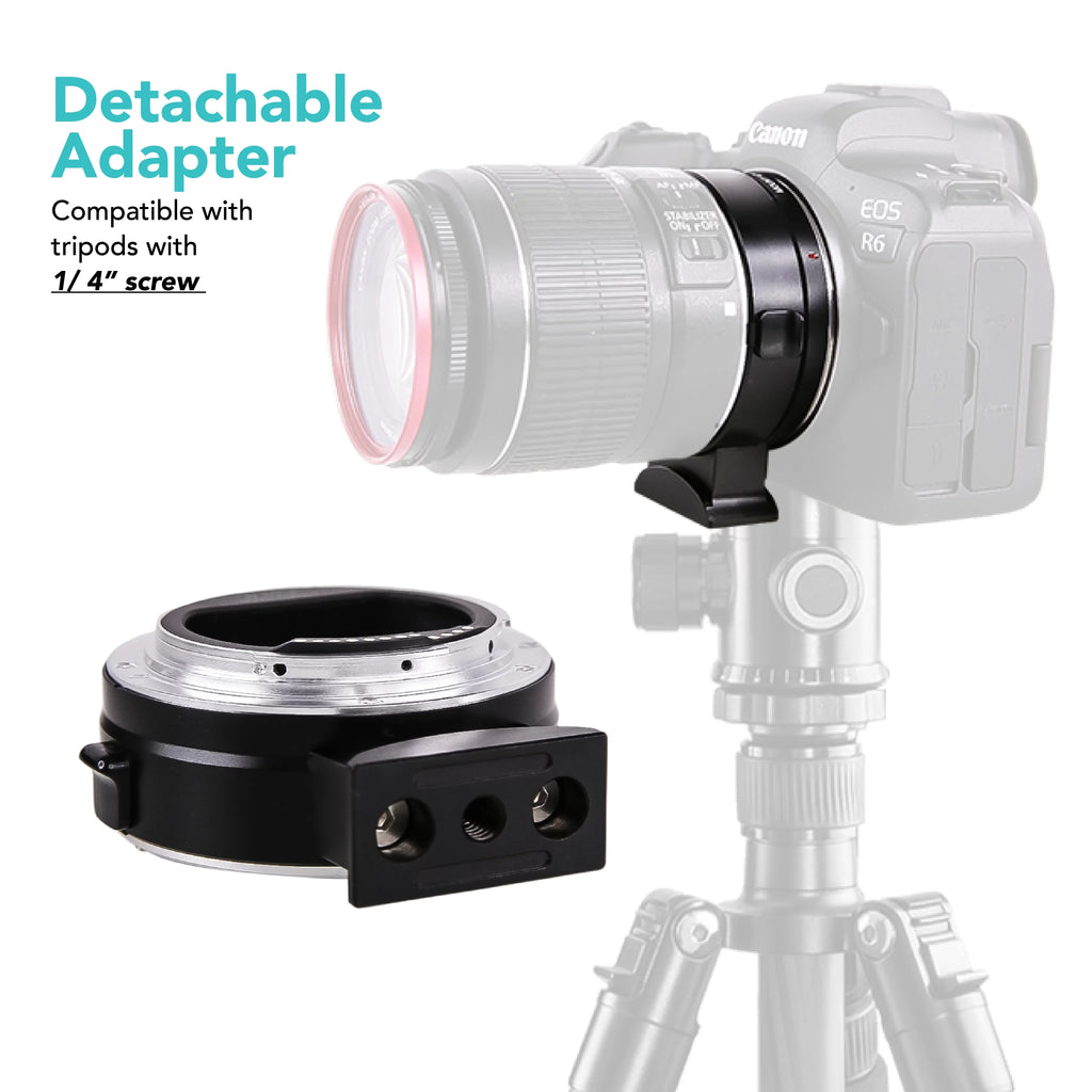 Foto&Tech EF-EOS R Mount Adapter, Auto-Focus Lens Mount Converter Compatible with EF EF-S Lens, EOS R R5 R6 RP Mirrorless Digital Camera Body and Red Digital Cinema Mount