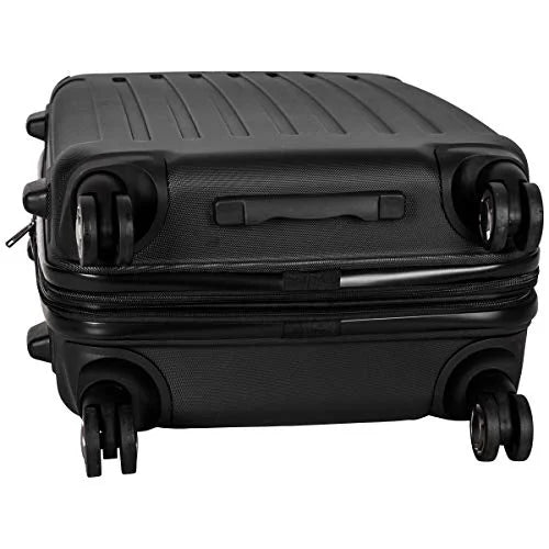 Kenneth Cole Reaction Renegade 24” Lightweight Hardside Expandable 8-Wheel Spinner Checked-Size Luggage, Black, inch