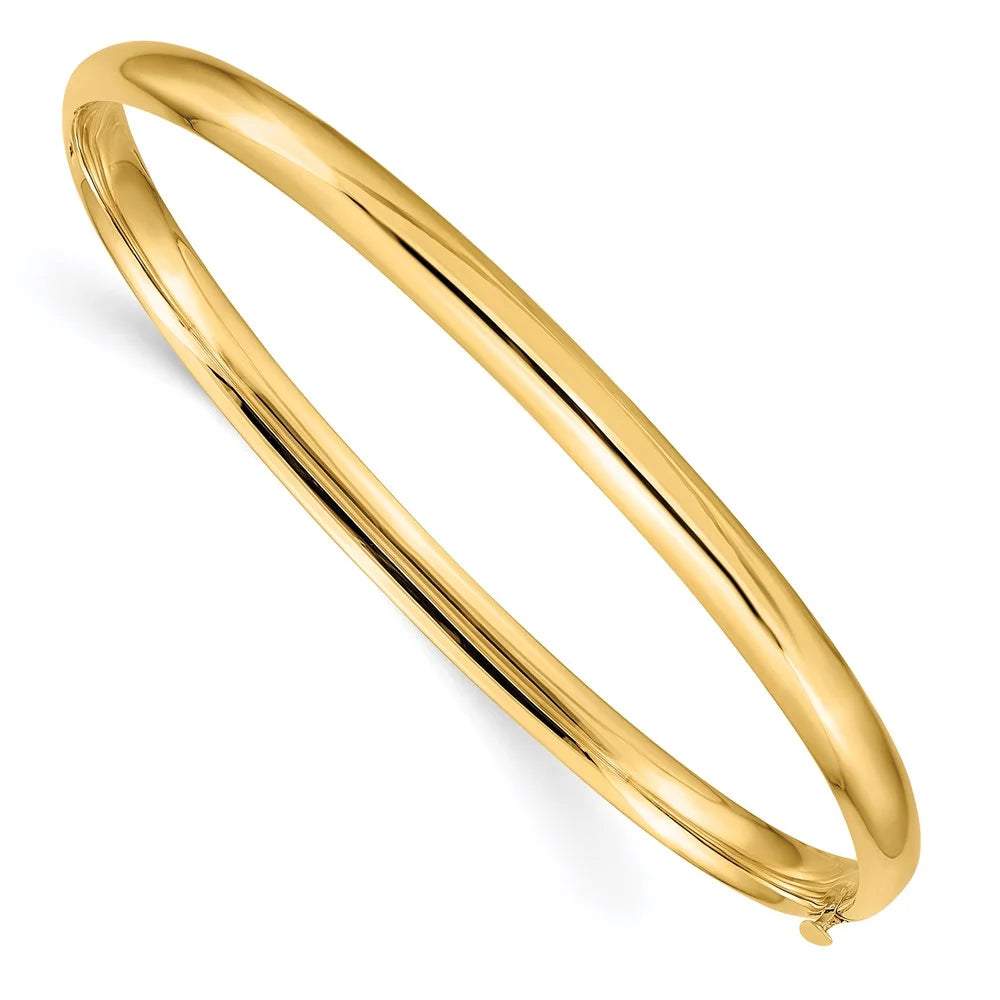 14k 3/16 Oversize High Polished Hinged Bangle Bracelet QHP3/16O
