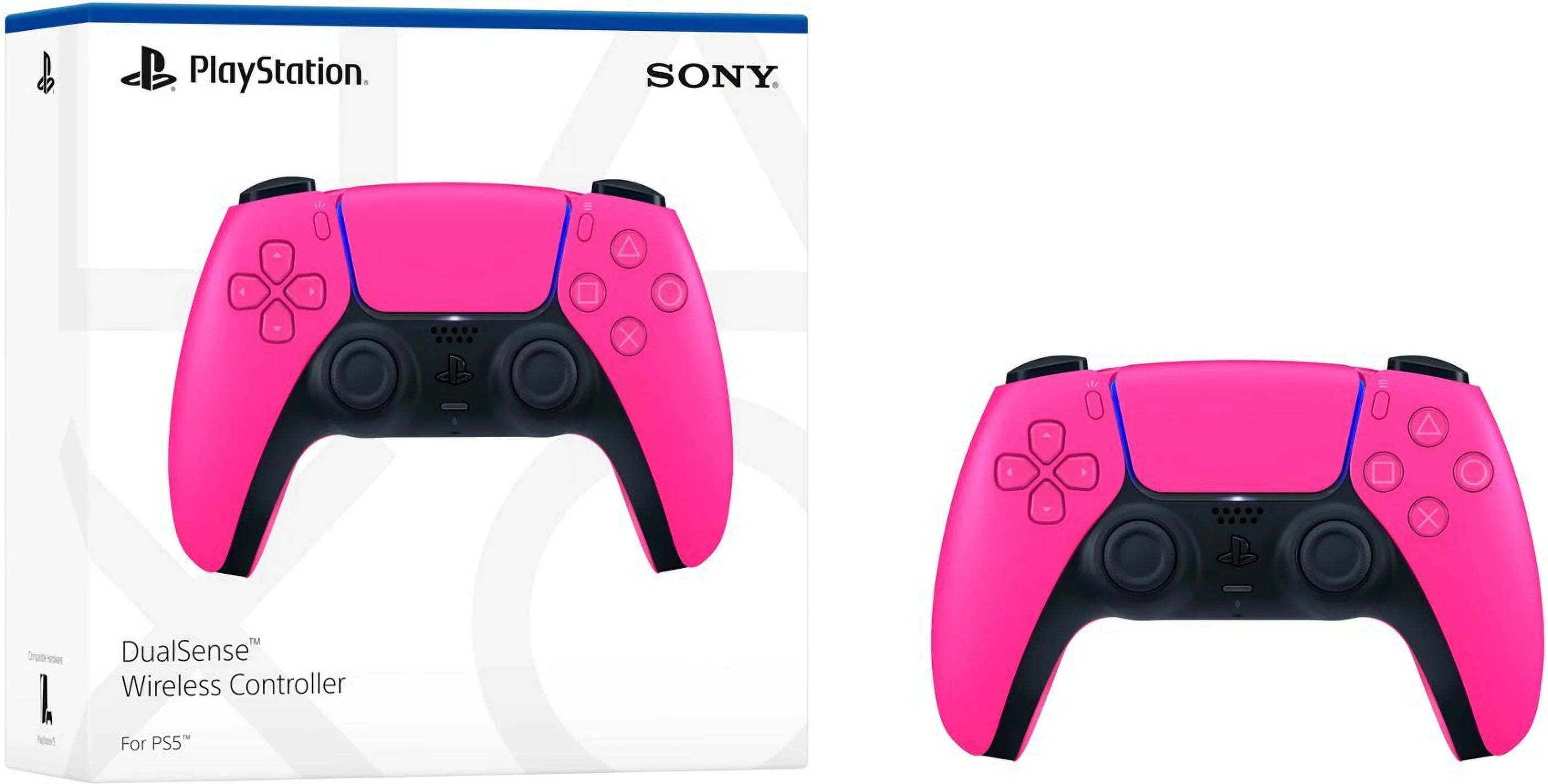 PlayStation 5, PS5 DualSense Wireless Controller - Nova Pink Bundle With 6Ave Microfiber Cleaning Cloth