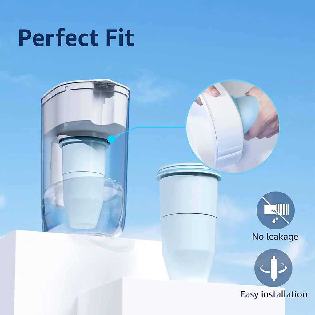 6 Pack AQUACREST ZR-017 Replacement for Fluid ZR-017 Pitcher Fluid Filter