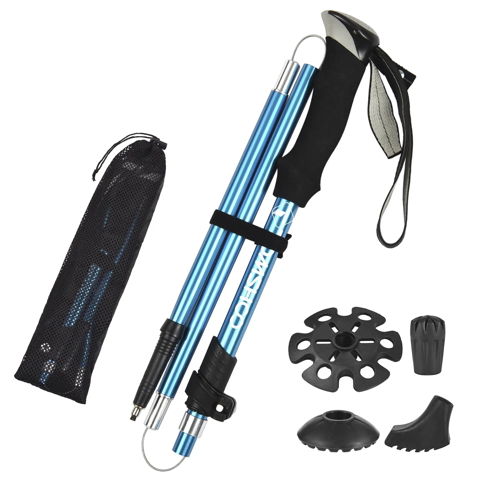 Tomshoo Trekking Pole for Hiking Camping Backpacking, Lightweight and Long-lasting Blue
