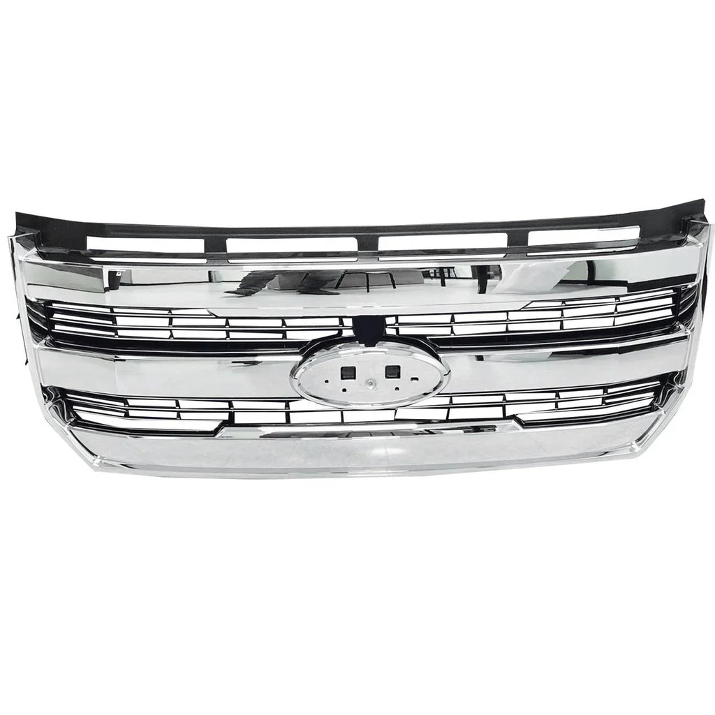 Teledu For 15-17 F-150 Front Bumper Radiator Grille Chrome W/o camera FL348200PBS