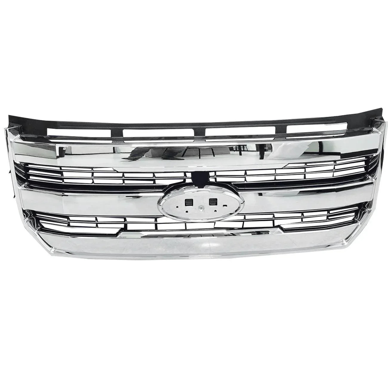 Teledu For 15-17 F-150 Front Bumper Radiator Grille Chrome W/o camera FL348200PBS