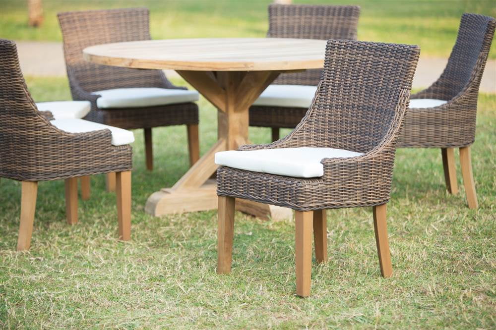 Padmas Plantation Outdoor Alfresco Dining Chair - Crocodile Rattan