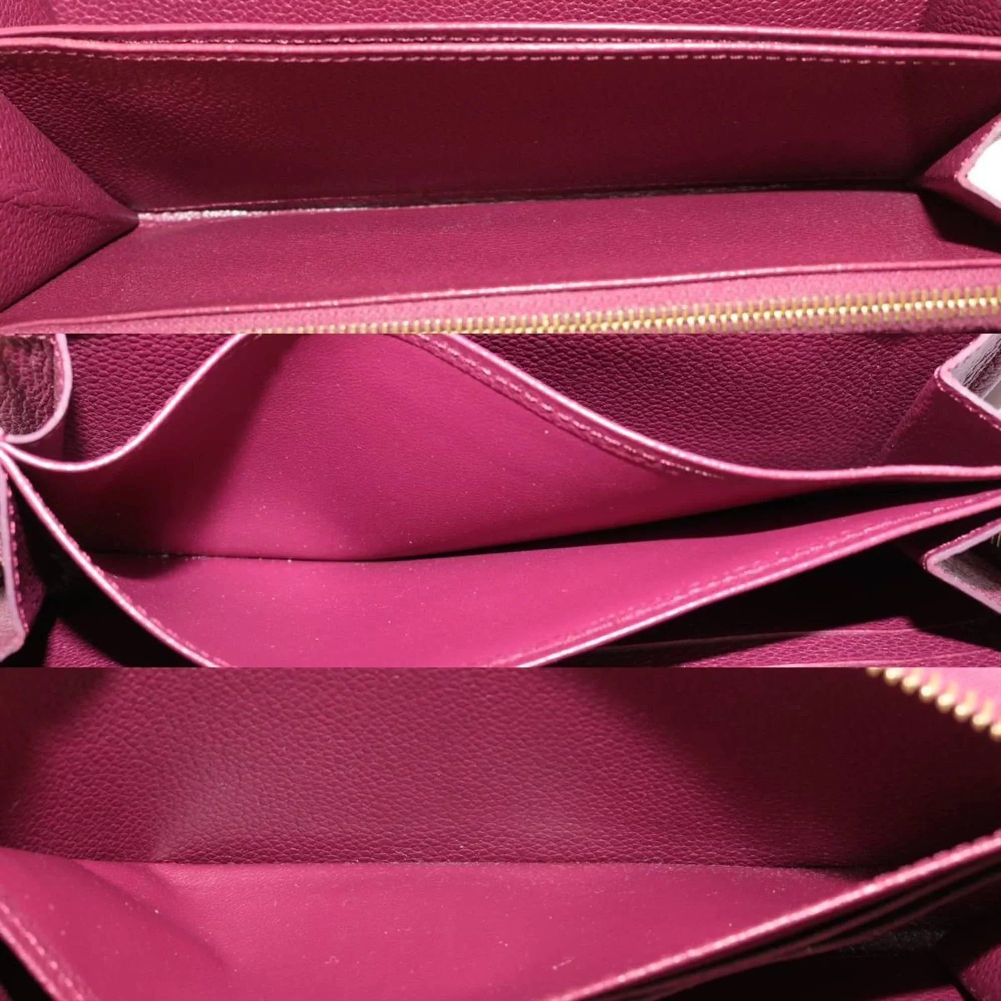 Pre-Owned LOUIS VUITTON Louis Vuitton Zippy Wallet Long Monogram Amplant Cherry Berry M68571 (Fair)