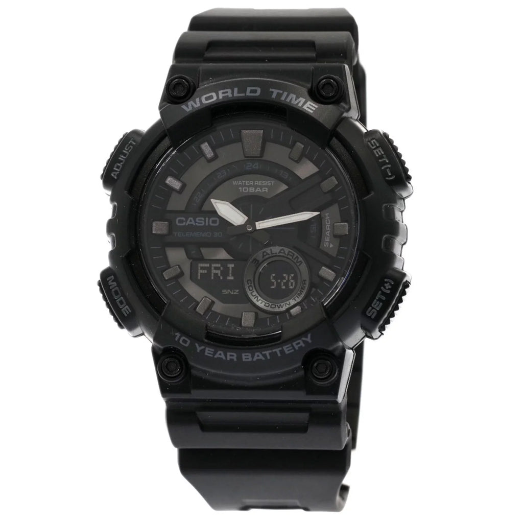 Pre-Owned Casio AEQ-110 Watch Stainless Steel/Rubber Men's CASIO (Good)