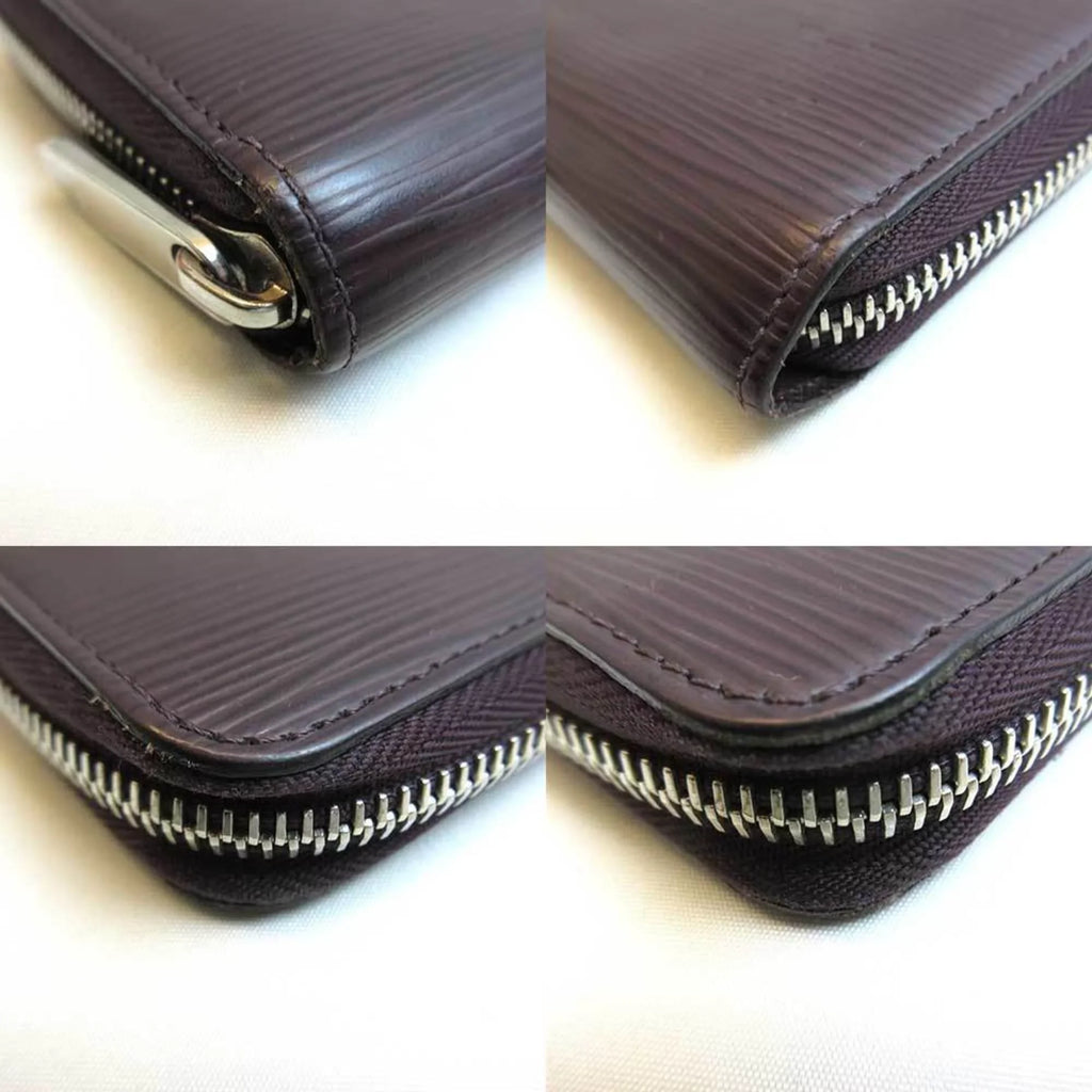 Pre-Owned Louis Vuitton Zippy Wallet Brown Purse Round Epi M60434 (Good)