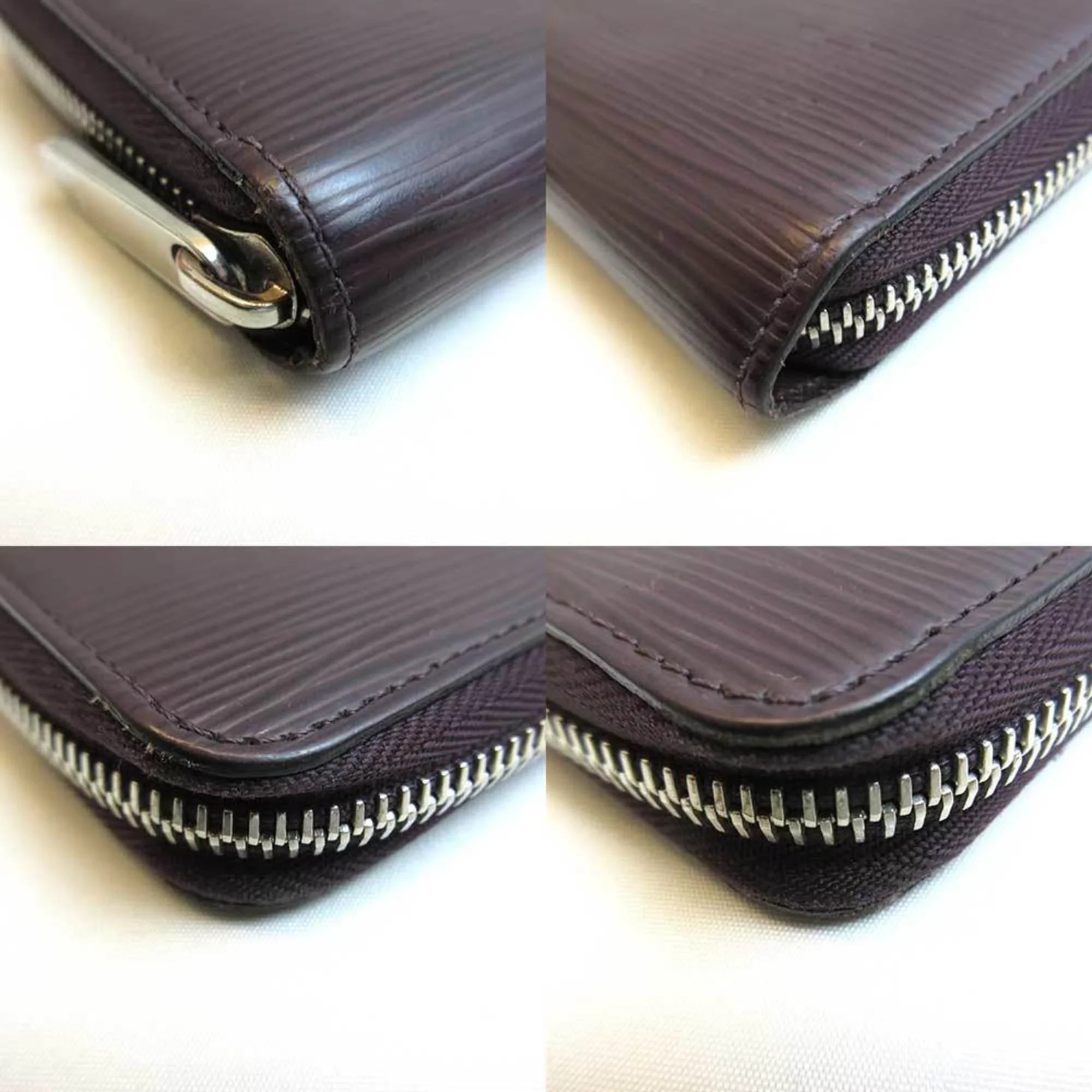 Pre-Owned Louis Vuitton Zippy Wallet Brown Purse Round Epi M60434 (Good)