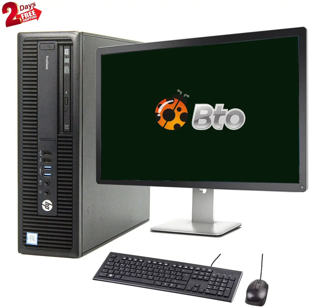 Pre-Owned 600 G2 Desktop Computer Pentium G4400 3.3GHz CPU 8GB Ram, 1TB HDD, New 22" LCD, Keyboard & Mouse, WiFi, DVD, Win10 Pro PC (Refurbished)