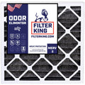 Filter King 9.75x23.75x1 Air Filter | 4-PACK | Carbon MERV 8 HVAC Pleated A/C Furnace Filters | MADE IN USA | Actual Size: 9.75 x 23.75 x .75"