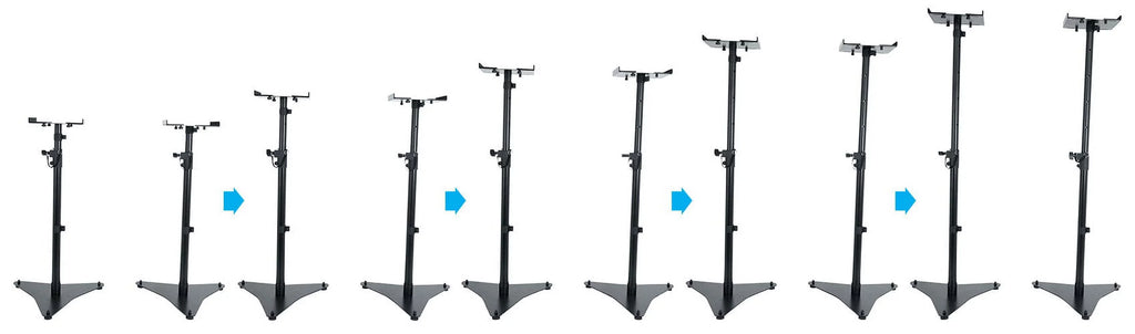Rockville RVSM5 Pair Studio Monitor Bookshelf Speaker Stands w/Adjustable Height