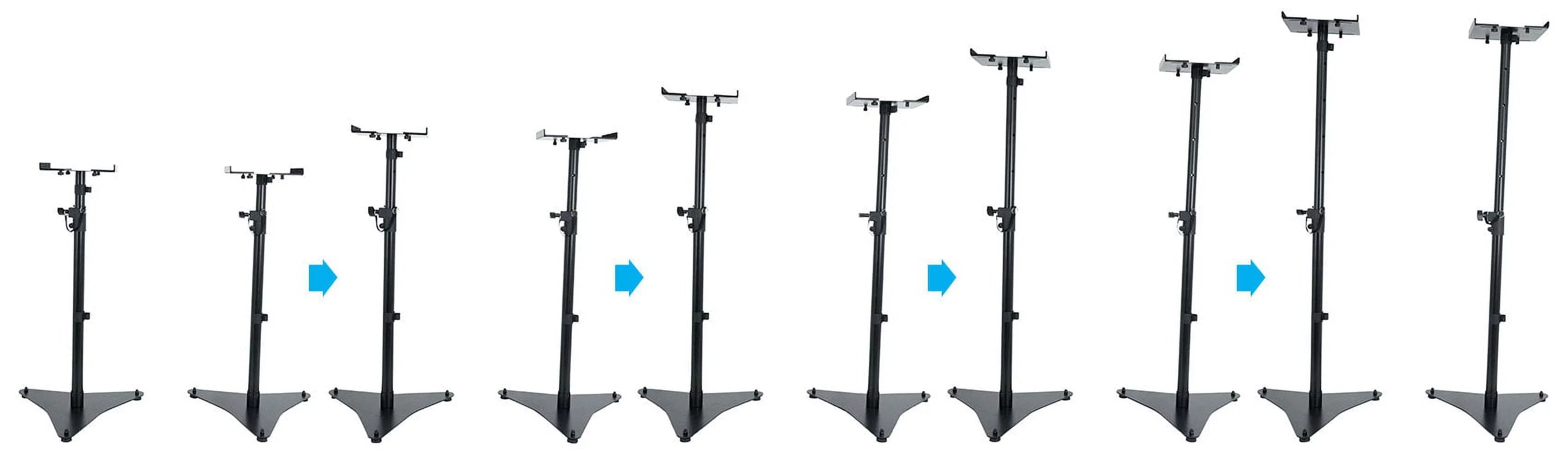 Rockville RVSM5 Pair Studio Monitor Bookshelf Speaker Stands w/Adjustable Height