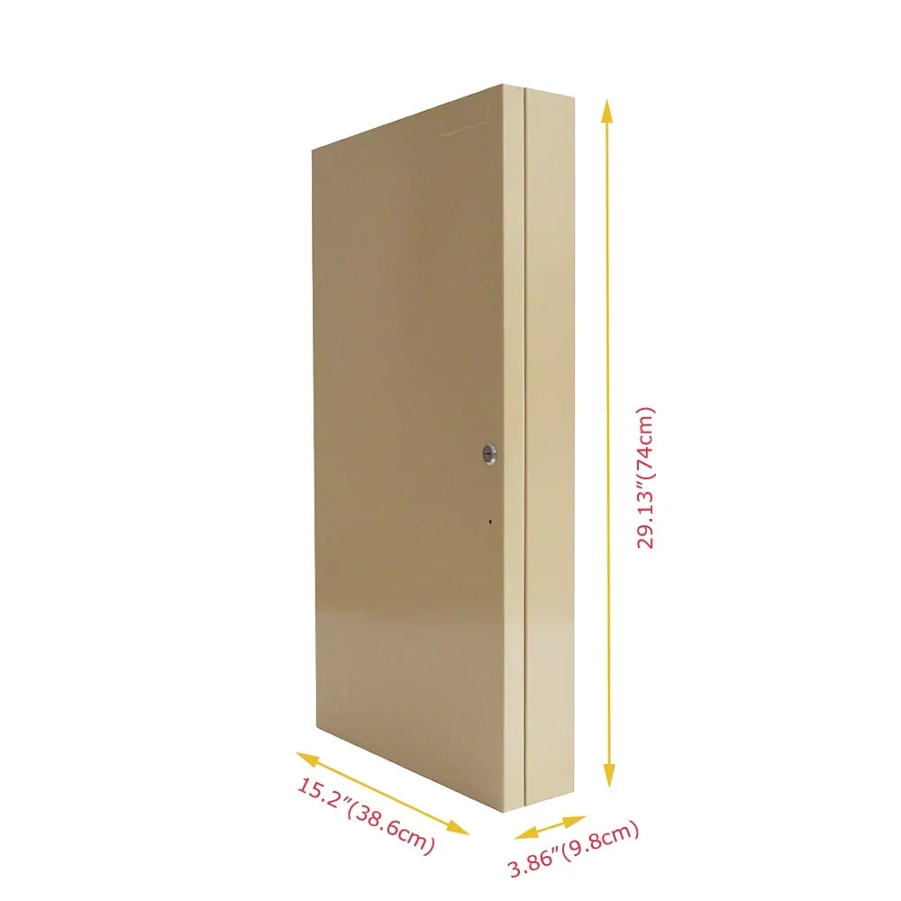 TECHTONGDA 200 Hooks Wall Mount Lock Box Cabinet Storage Key Cabinet Key Organizer with Key Cards