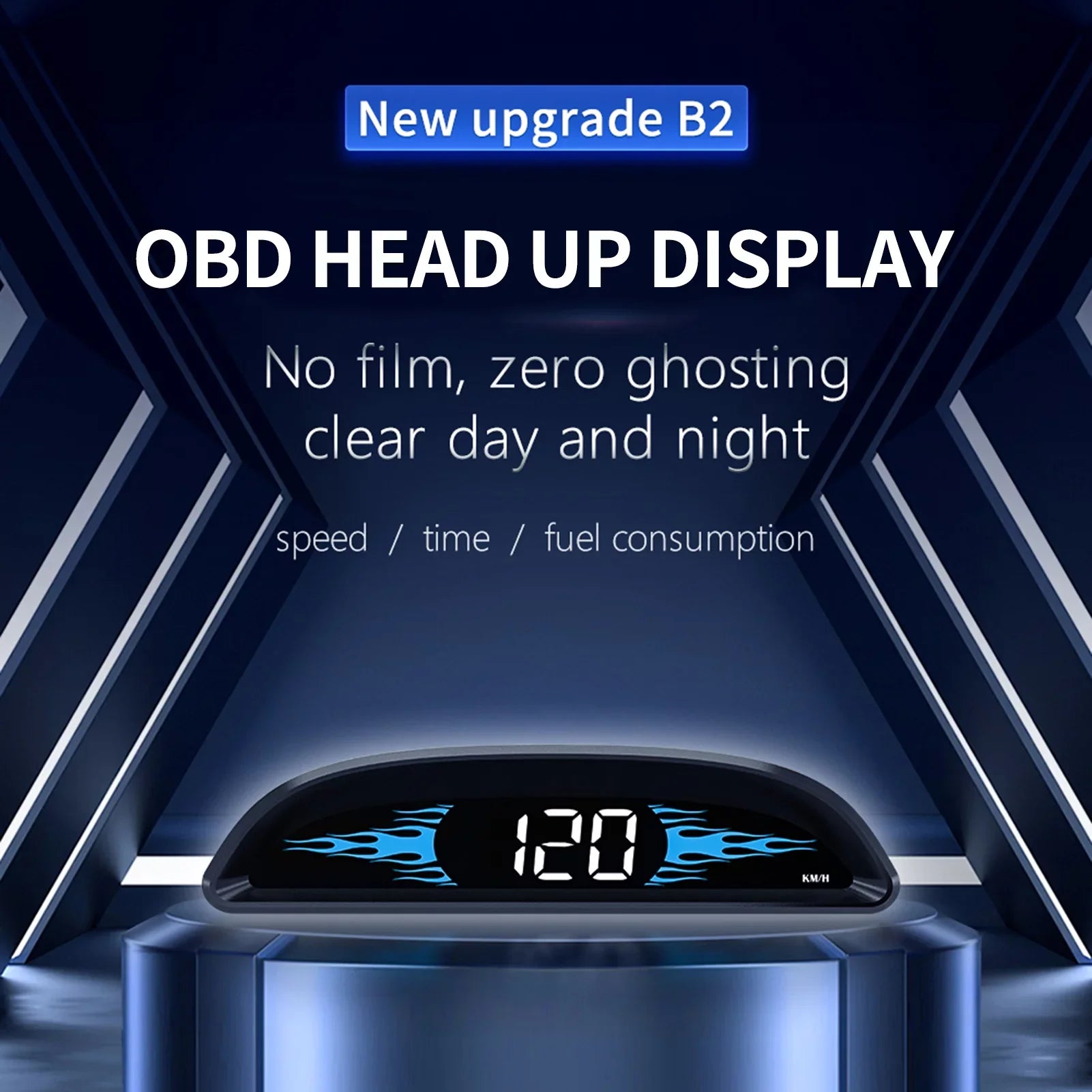 Dcenta Car New OBD Speedometer Head-up Display B2 Multi-Functions Car Diagnostic Speedometer Driving