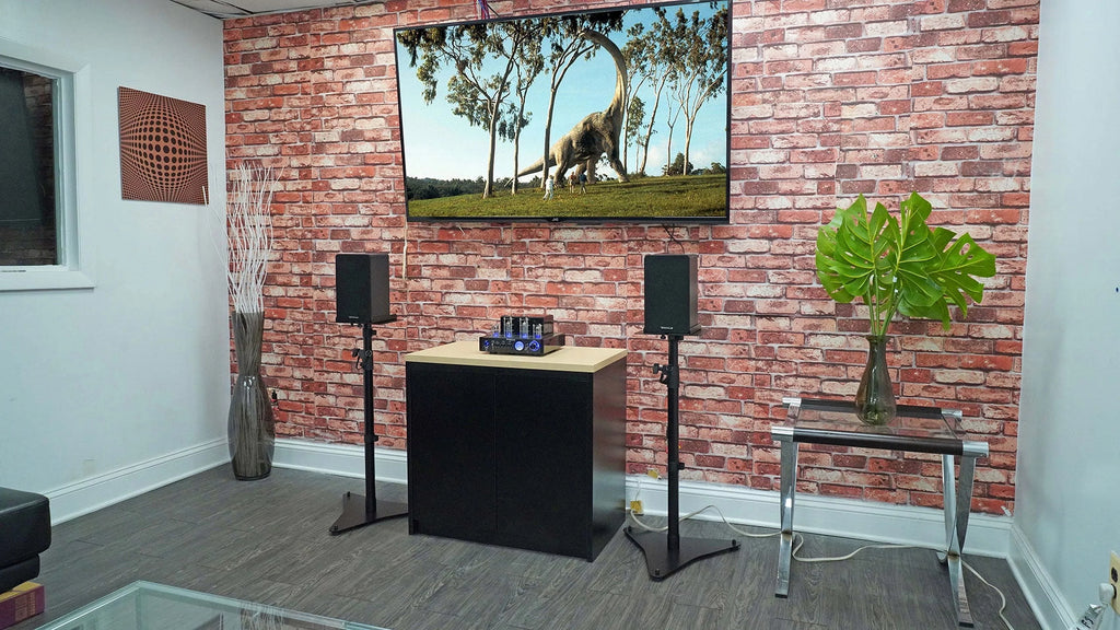 Rockville RVSM5 Pair Studio Monitor Bookshelf Speaker Stands w/Adjustable Height