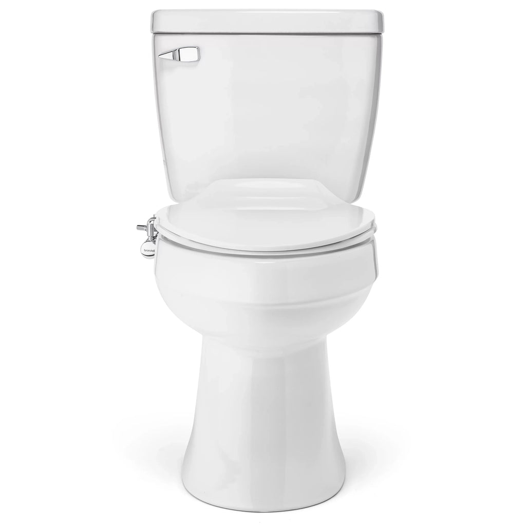 Brondell Side-Mounted All Metal Attachable Bidet with Adjustable Spray Wand, Dual Temperature in Silver