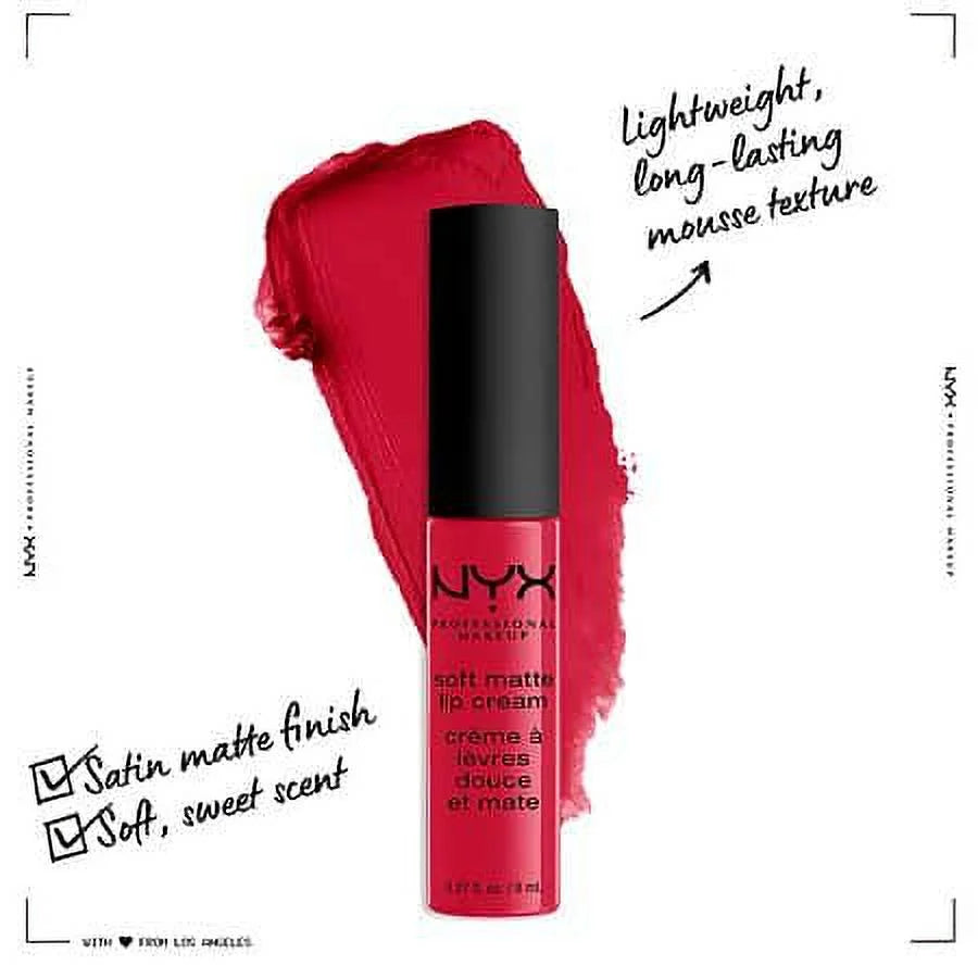 NYX Professional Makeup Soft Matte Lip Cream Lightweight Liquid Lipstick, Amsterdam 0.27fl oz Pack of 2