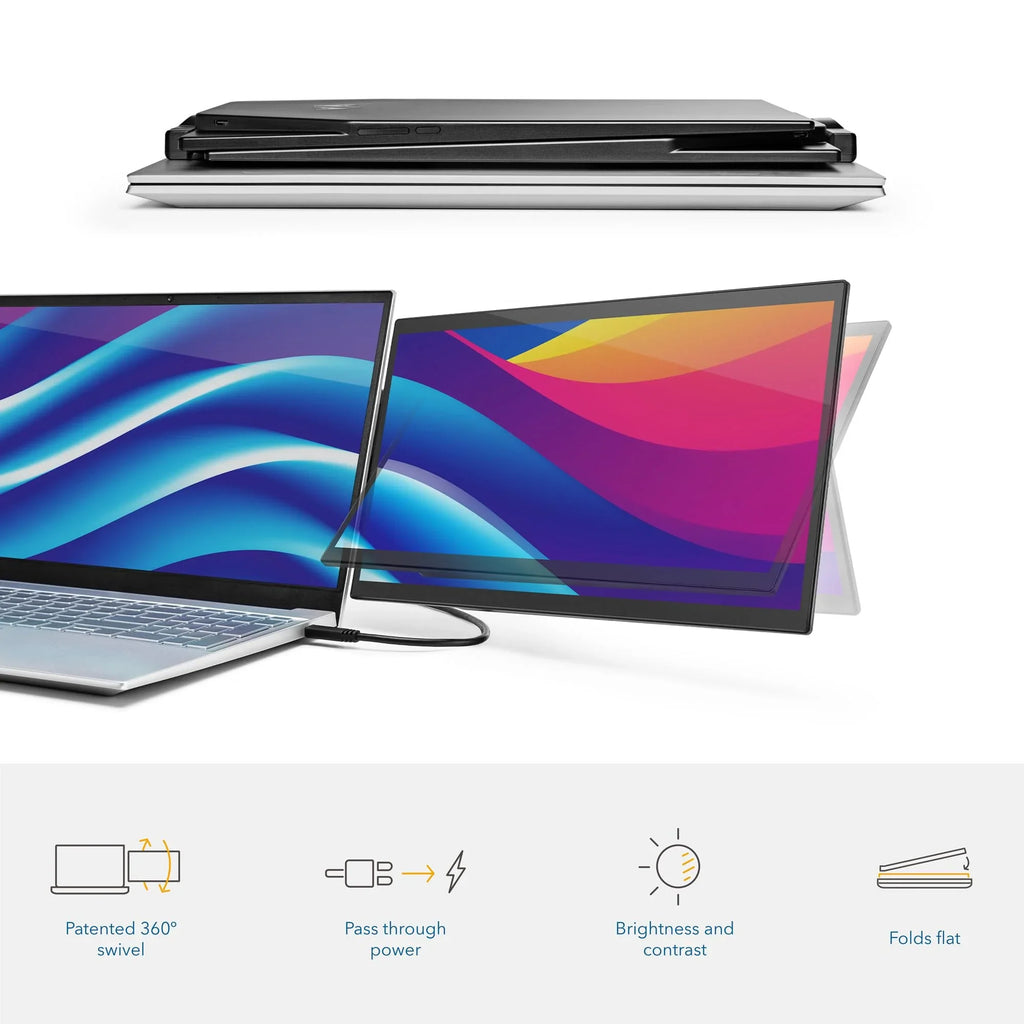 SideTrak Swivel Pro Triple Touch | Monitor Ultra Slim Attachable Portable Monitor for Portable computer