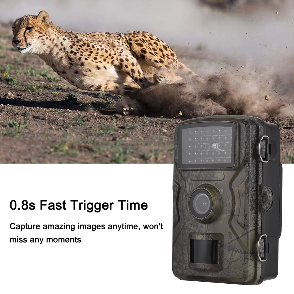 Meterk 1080P Trail Camera 16MP Wildlife Camera Tracking Camera with 2.0 Inch TFT Color Monitor 0.8s Trigger Time Supports Infrared Night Vision Motion Activated IP66 Fluid