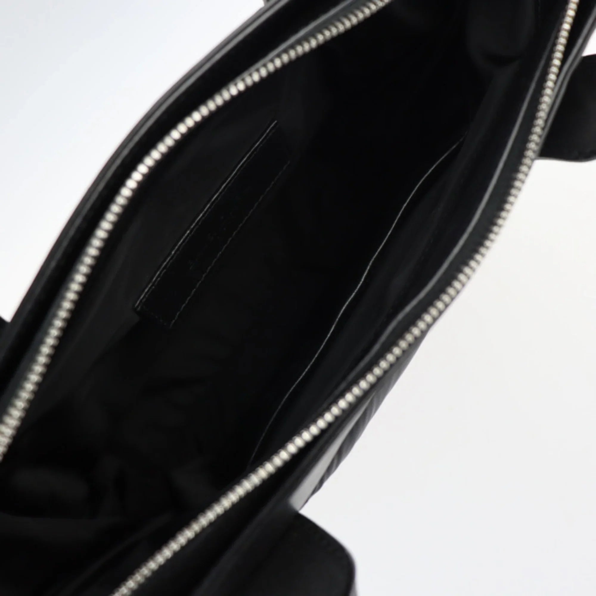 Pre-Owned BALENCIAGA Balenciaga Kabas S tote bag 363425 nylon leather black silver metal fittings (Good)