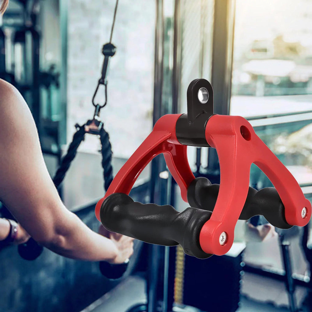 Two D Rowing Handle Cable Attachment Bearing 661 Bar Row Attachment Tricep Rope Pull Down Machine for Fitness, Home ,Gym ,Back Training Red