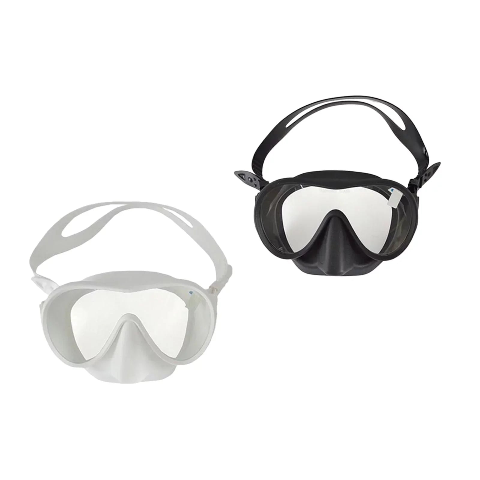2x Snorkel Goggles Fog Glass Lenses Glass Accessories for Sports Women in The Outdoor Pool Black and White