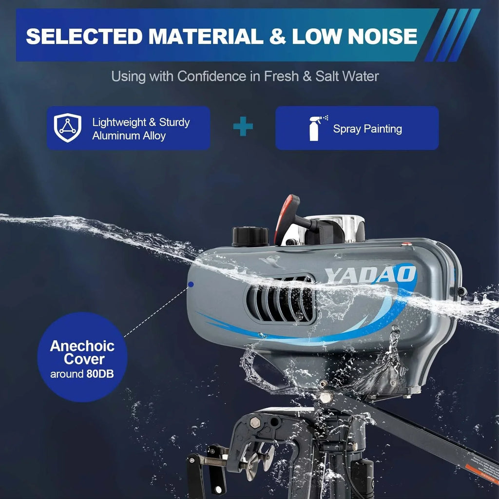 Heavy Duty 3.5HP 2 Stroke Outboard Engine Motor Boat Engine Fluid Cooling System