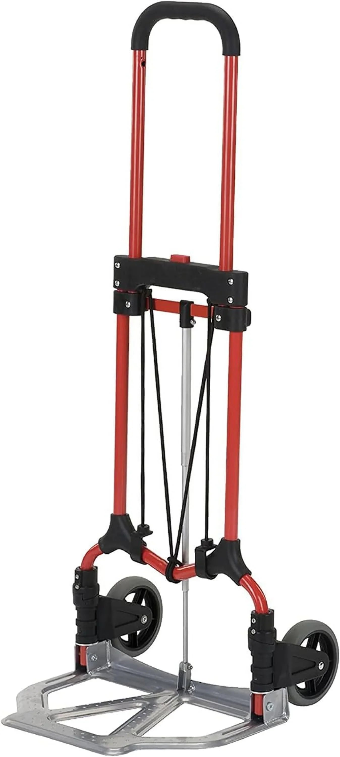 Personal 160Lb Capacity MCI Folding Steel Luggage Hand Truck Cart W/Telescoping Handle, Silver/Black (3 Pack)