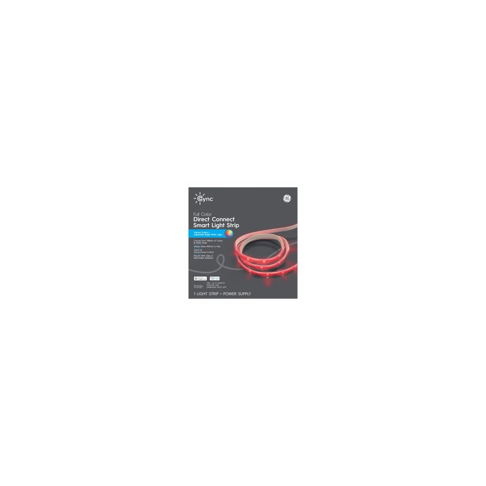 GE 93130383 Cync LED Smart Light Strip, 12 Watt, 16 Ft. - Quantity 1